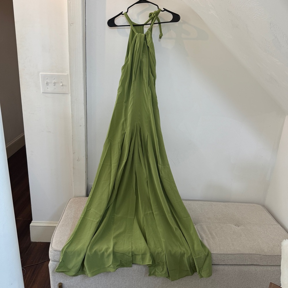 NEW Banana Republic Elegant Green Halter Dress - Picture 4 of 8